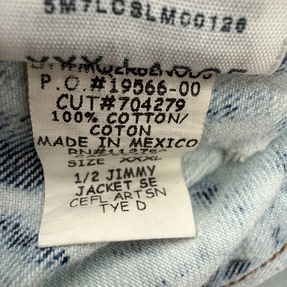 True Religion Mens Distressed Tie Dye Denim Vest XXXL 3XL 1/2 Jimmy Grunge Y2K